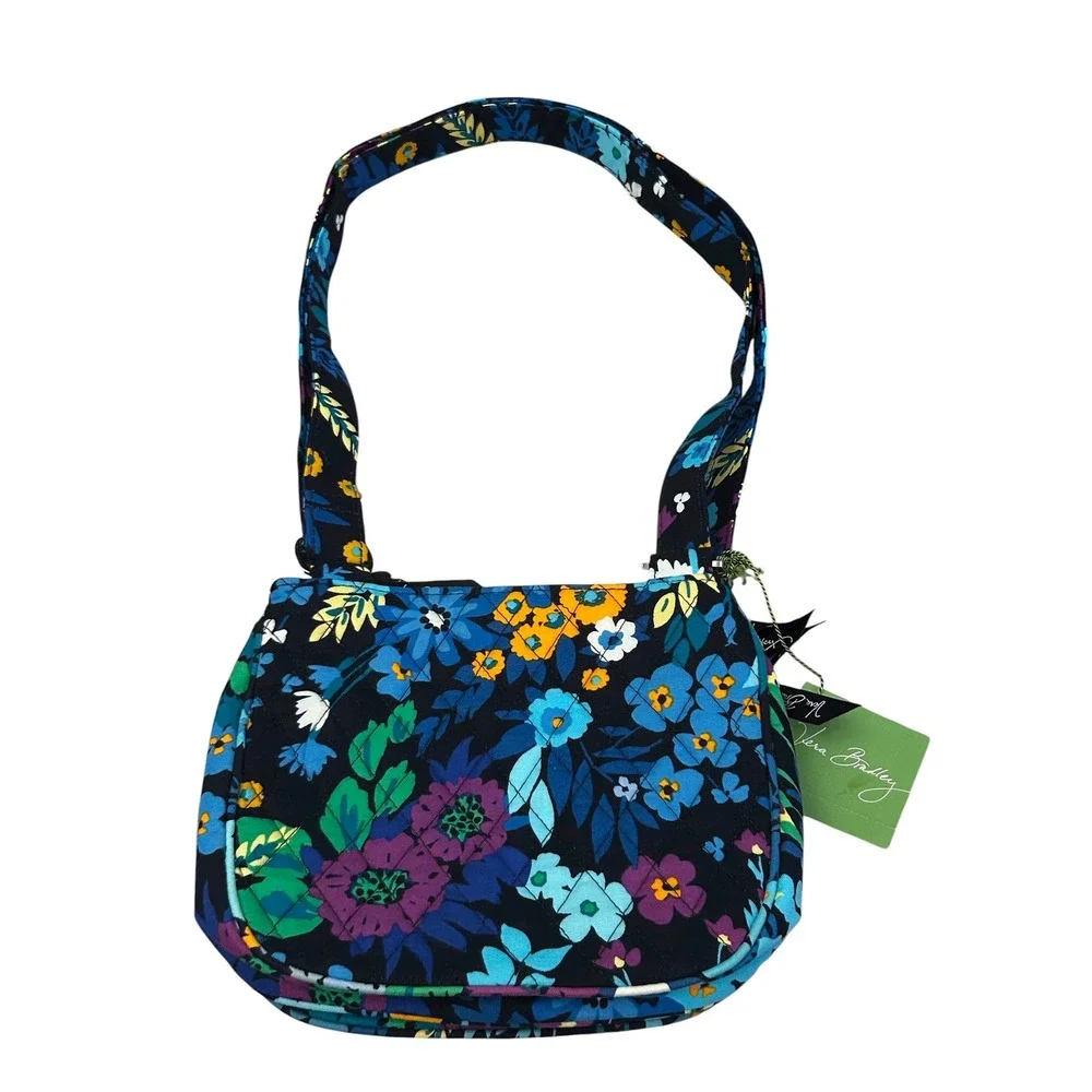 Vera Bradley Midnight Blues Little Flap Hipster Crossbody Purse Bag NWT